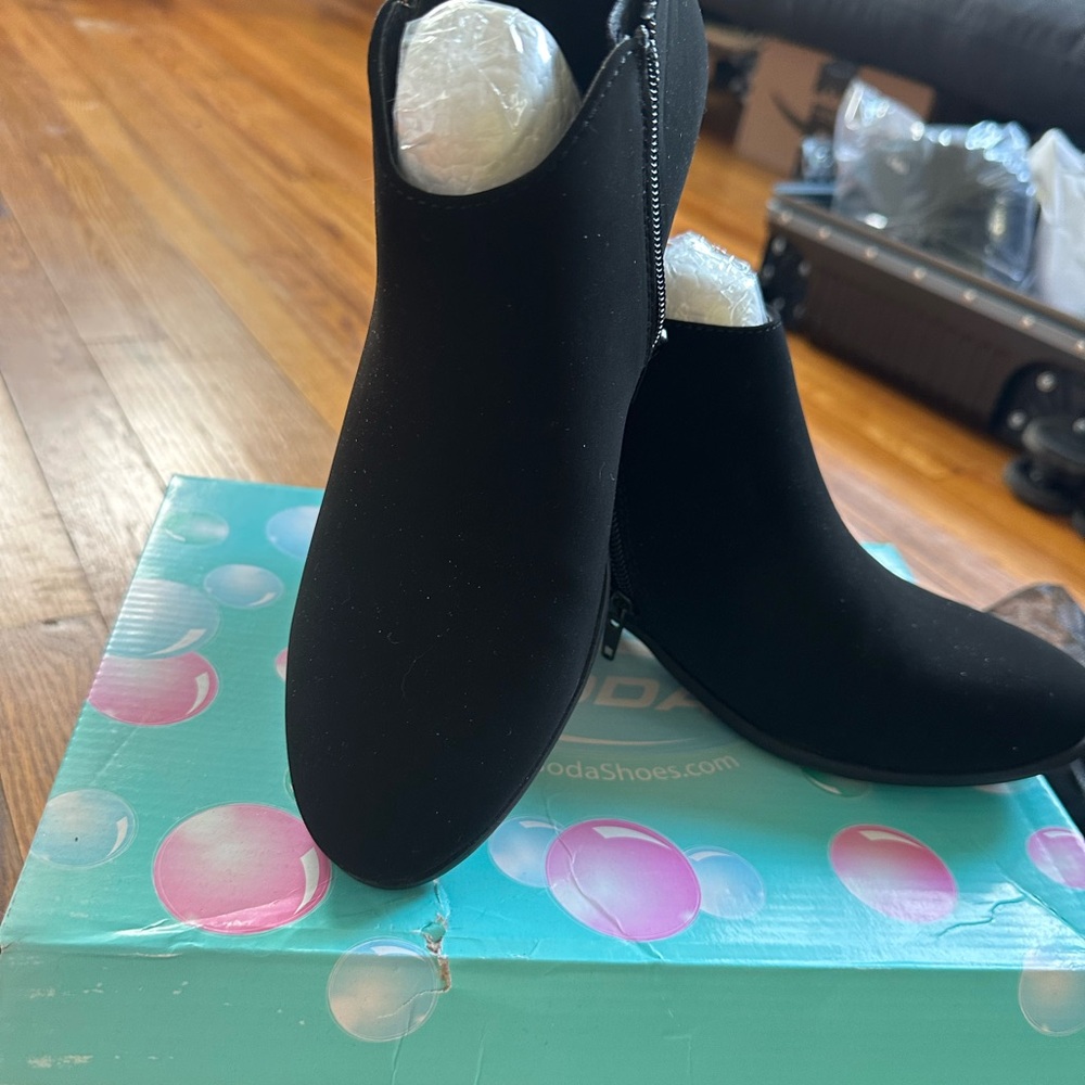 Sleek Black Ankle Boots